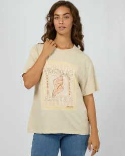 All About Eve Adriatic Box Tee - Natural
