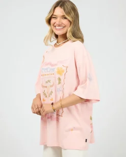 All About Eve Aloha Howdy Oversized Tee - Pale Pink