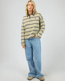 All About Eve Avery Rugby Top - Khaki