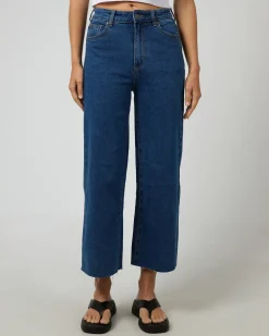 All About Eve Charlie High Rise Wide Leg Jean - Mid Blue