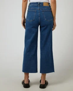 All About Eve Charlie High Rise Wide Leg Jean - Mid Blue