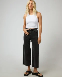 All About Eve Charlie High Rise Wide Leg Jean - Washed Black