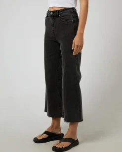 All About Eve Charlie High Rise Wide Leg Jean - Washed Black