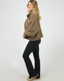 All About Eve Cosy Club Teddy Jacket - Mocha
