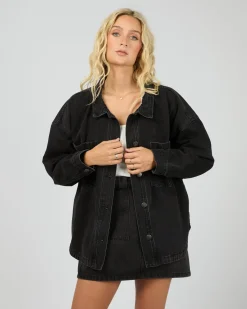 All About Eve Dale Shacket - Washed Black