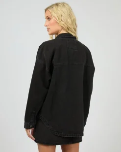 All About Eve Dale Shacket - Washed Black