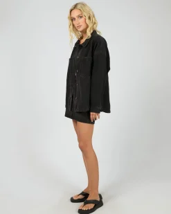 All About Eve Dale Shacket - Washed Black