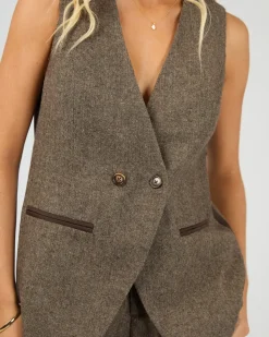 All About Eve Elodie Vest- Brown