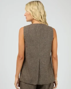 All About Eve Elodie Vest- Brown