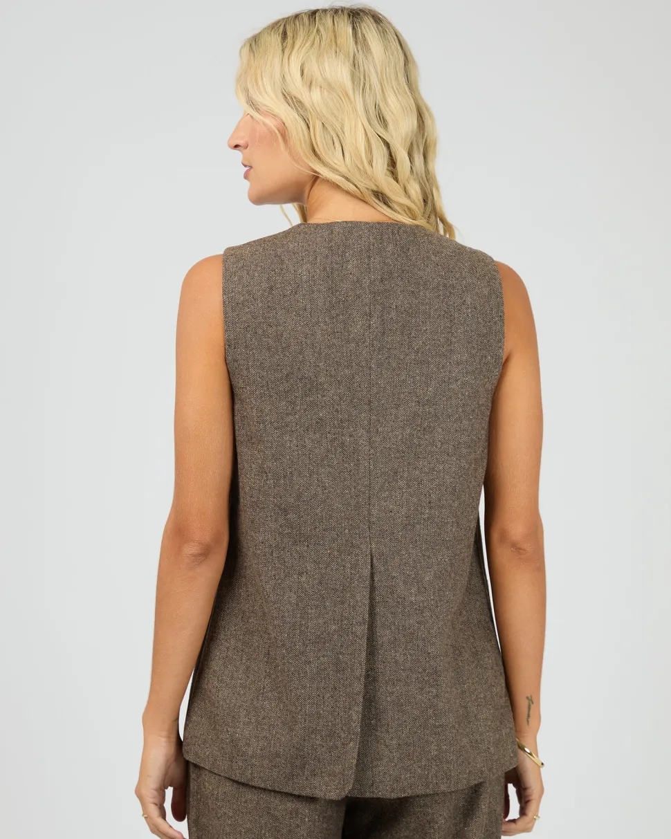 All About Eve Elodie Vest- Brown