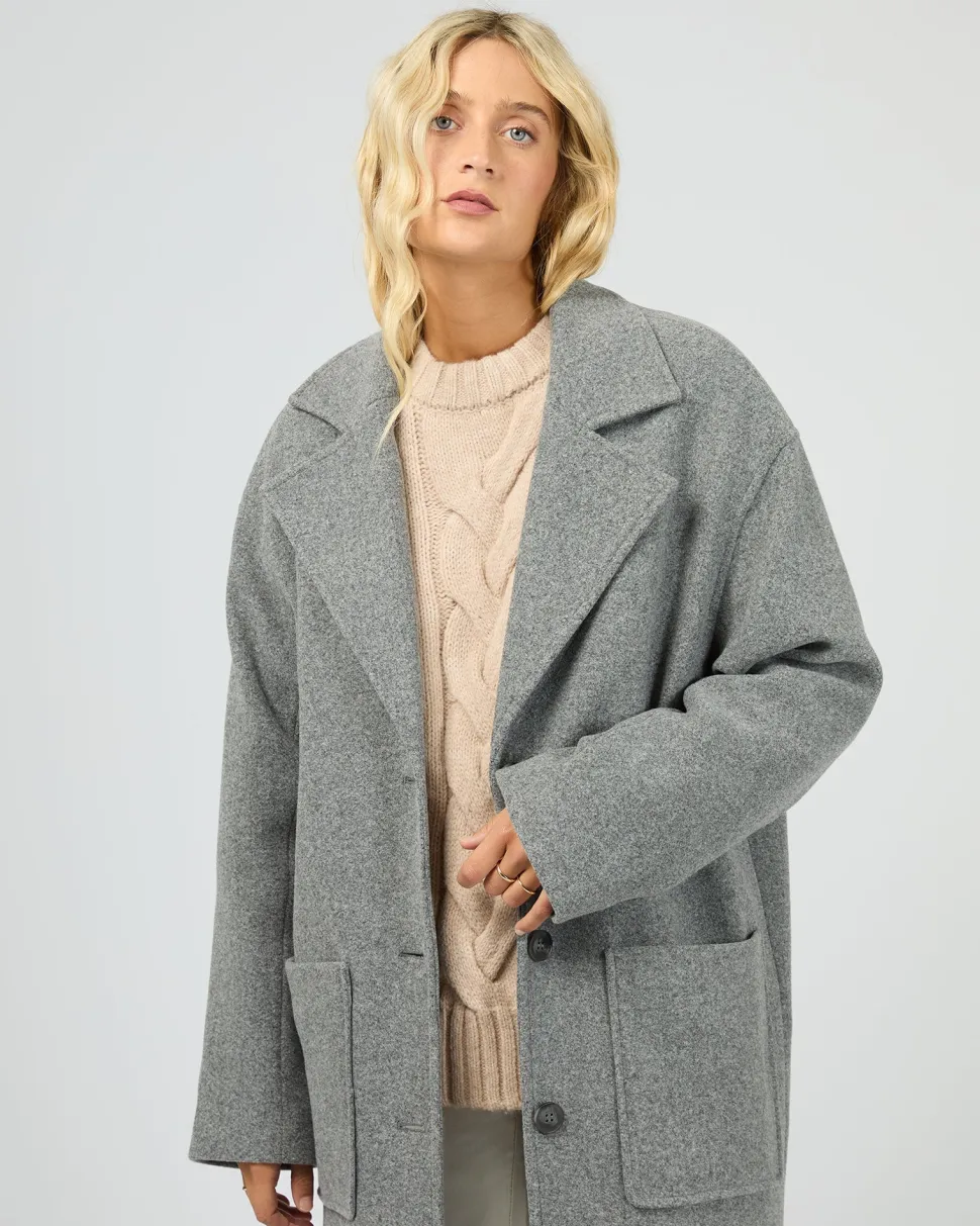 All About Eve Long Island Coat - Grey