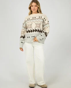 All About Eve Marina Knit Crew - Multi