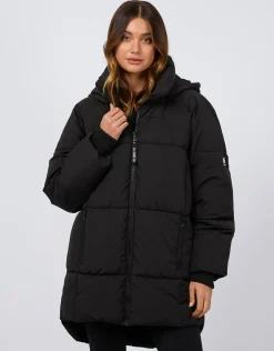 All About Eve Remi Luxe Midi Puffer - Black