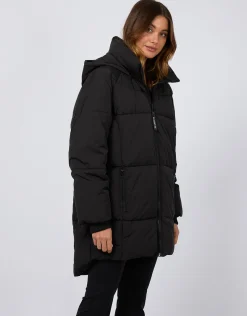 All About Eve Remi Luxe Midi Puffer - Black