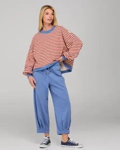 Boom Shankar Guru Sweater - Washed Maroon Stripe