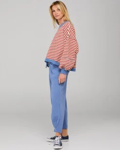 Boom Shankar Guru Sweater - Washed Maroon Stripe