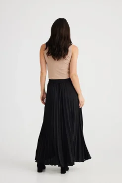 Brave & True Alias Pleated Skirt - Black