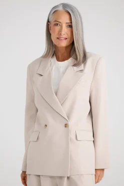 Brave & True Blair Oversized Blazer - Beige