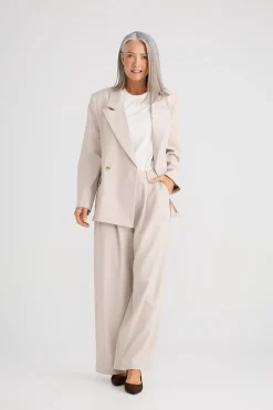 Brave & True Blair Oversized Blazer - Beige