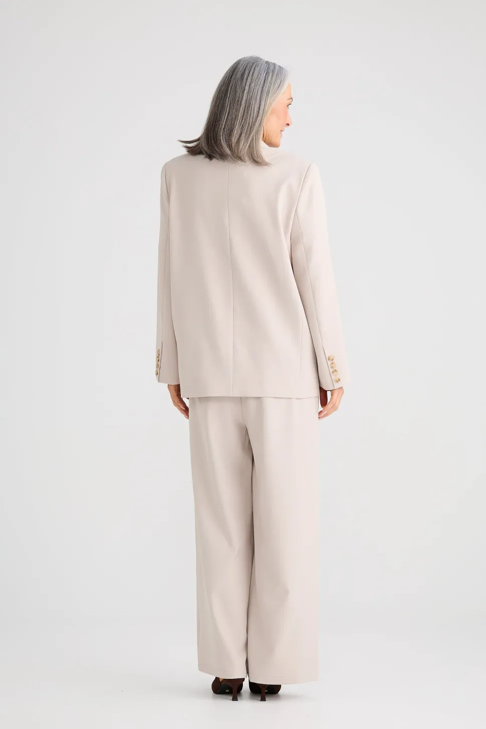 Brave & True Blair Oversized Blazer - Beige