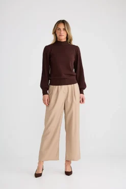 Brave & True Briony Knit Top - Dark Brown