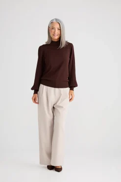 Brave & True Briony Knit Top - Dark Brown