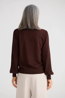 Brave & True Briony Knit Top - Dark Brown