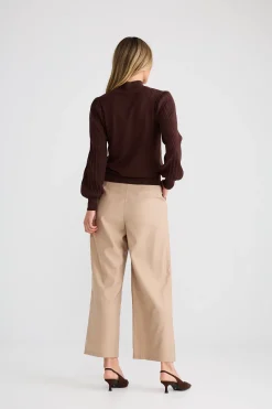 Brave & True Briony Knit Top - Dark Brown