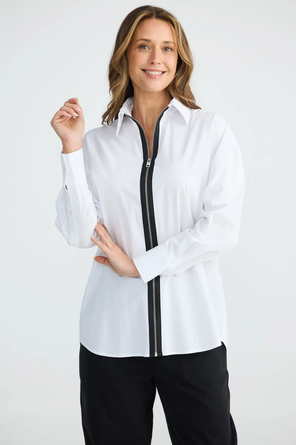 Brave & True Copenhagen Shirt - White with Black