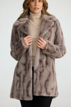 Brave & True Faux Fur Nadia Coat- Textured Mink