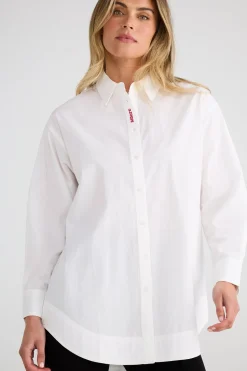 Brave & True Gemma Shirt - White Amore
