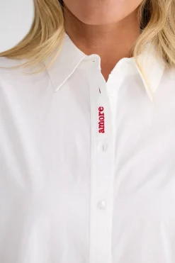 Brave & True Gemma Shirt - White Amore