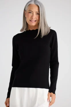 Brave & True Jaden Knit Top - Black