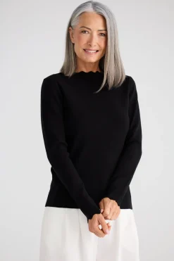 Brave & True Jaden Knit Top - Black