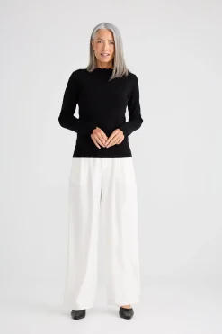 Brave & True Jaden Knit Top - Black