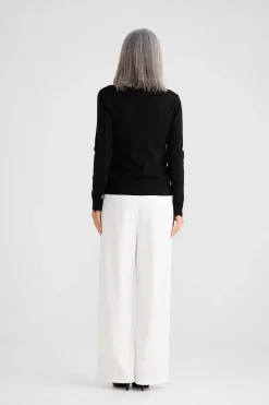 Brave & True Jaden Knit Top - Black