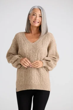 Brave & True Jordi Knit Jumper - Oat Marle