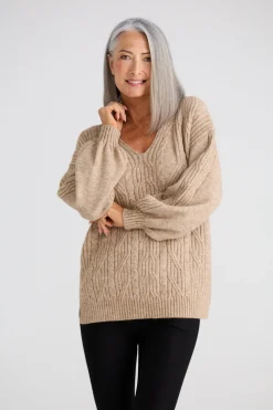 Brave & True Jordi Knit Jumper - Oat Marle