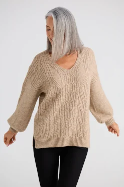 Brave & True Jordi Knit Jumper - Oat Marle