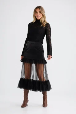 Brave & True Lola Skirt - Black