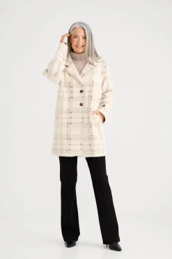 Brave & True Marschall Knit Jacket - Beige Check