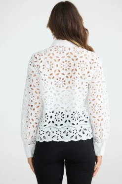 Brave & True Mary Jane Shirt - White Broderie