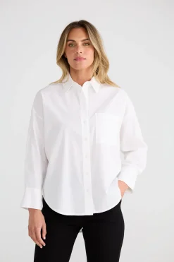 Brave & True Thea Shirt White Hearts