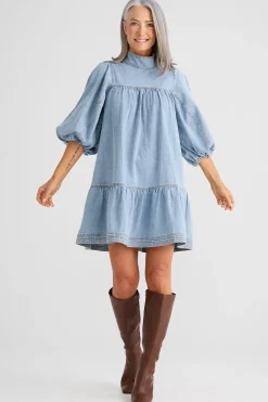 Brave & True Zelda Dress - Vintage Mid Wash