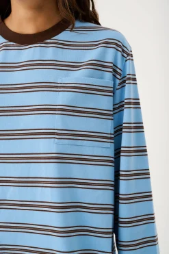 Cartel & Willow Harley Long Sleeve - Truffle/Ice Stripe