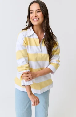 Cartel & Willow Lily Rugby Shirt - Banana Stripe