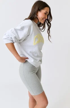 Cartel & Willow Nina Sweater - Grey Marle Varsity