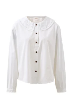 Ceres life Alice Collared Top - White