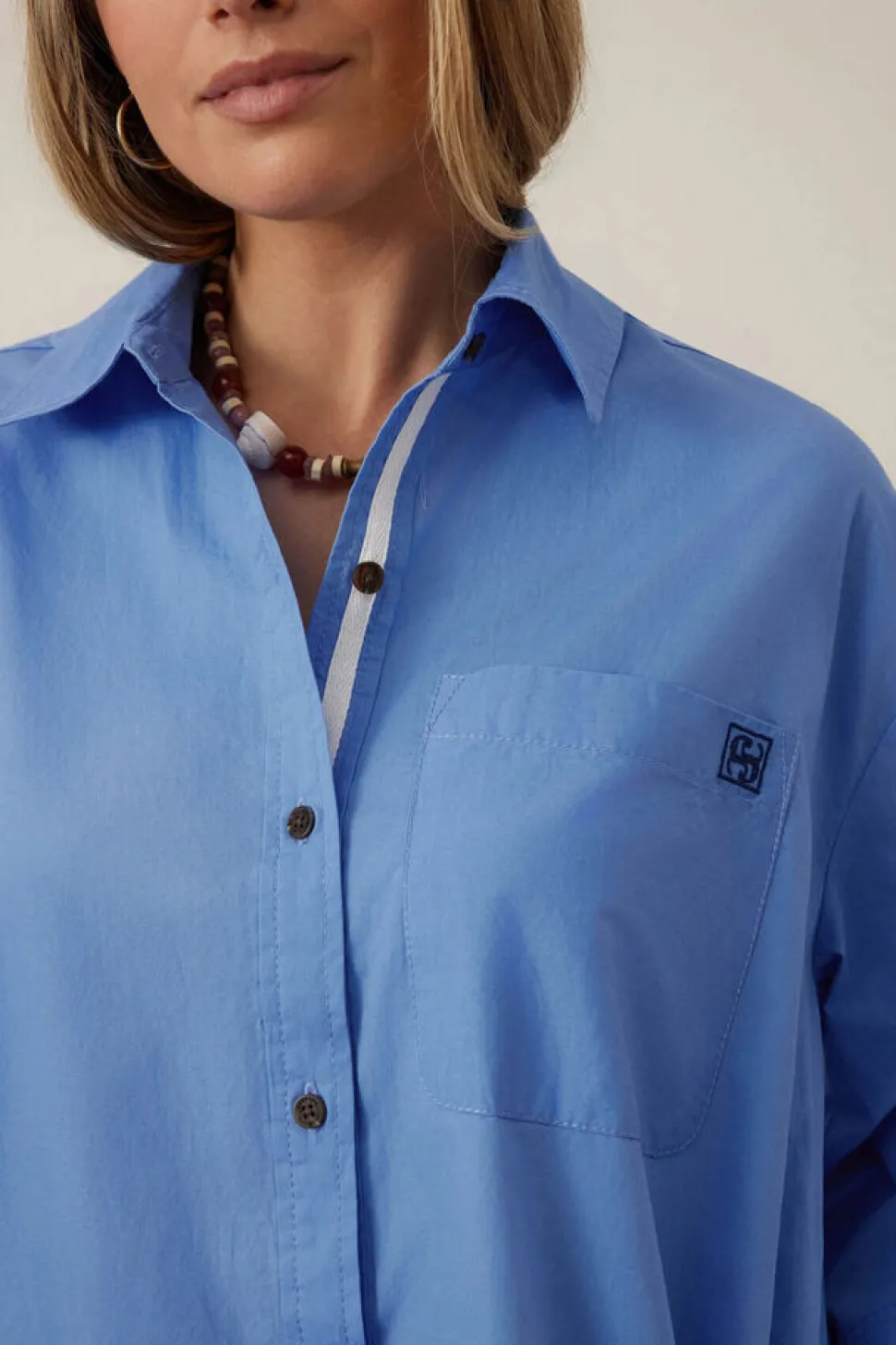 Ceres Life Anna Shirt Dress - Amalfi Blue