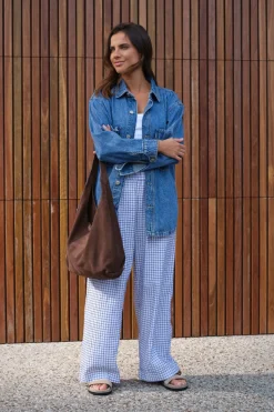 Ceres Life Bobbi Side Pocket Denim Shacket - Indigo
